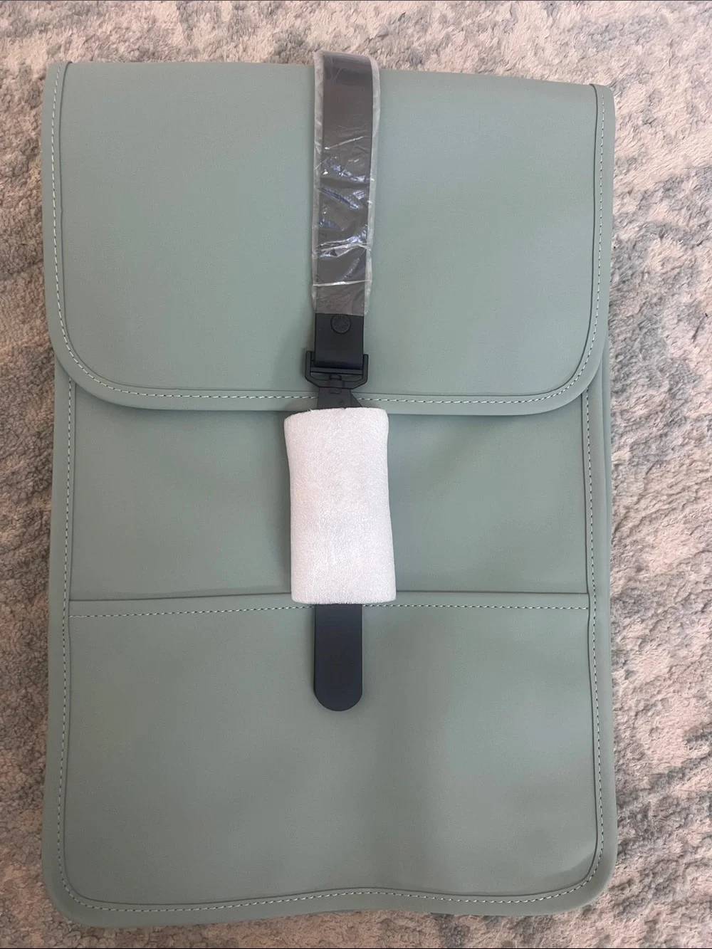 NWT | Rains Rolltop Backpack Mini in Sage/Haze